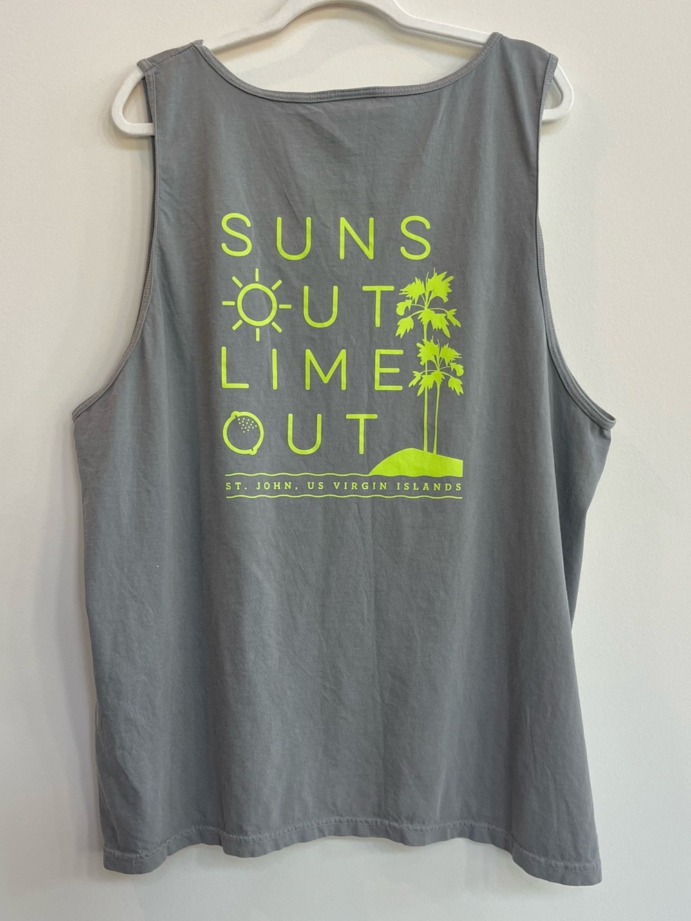 100% Cotton Unisex USVI Lime Out Tank